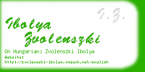 ibolya zvolenszki business card